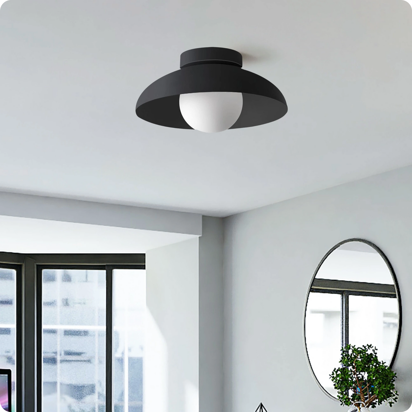 Plafonnier moderne en fer et verre avec style raffiné pour intérieur chic - PlafonnierDeco