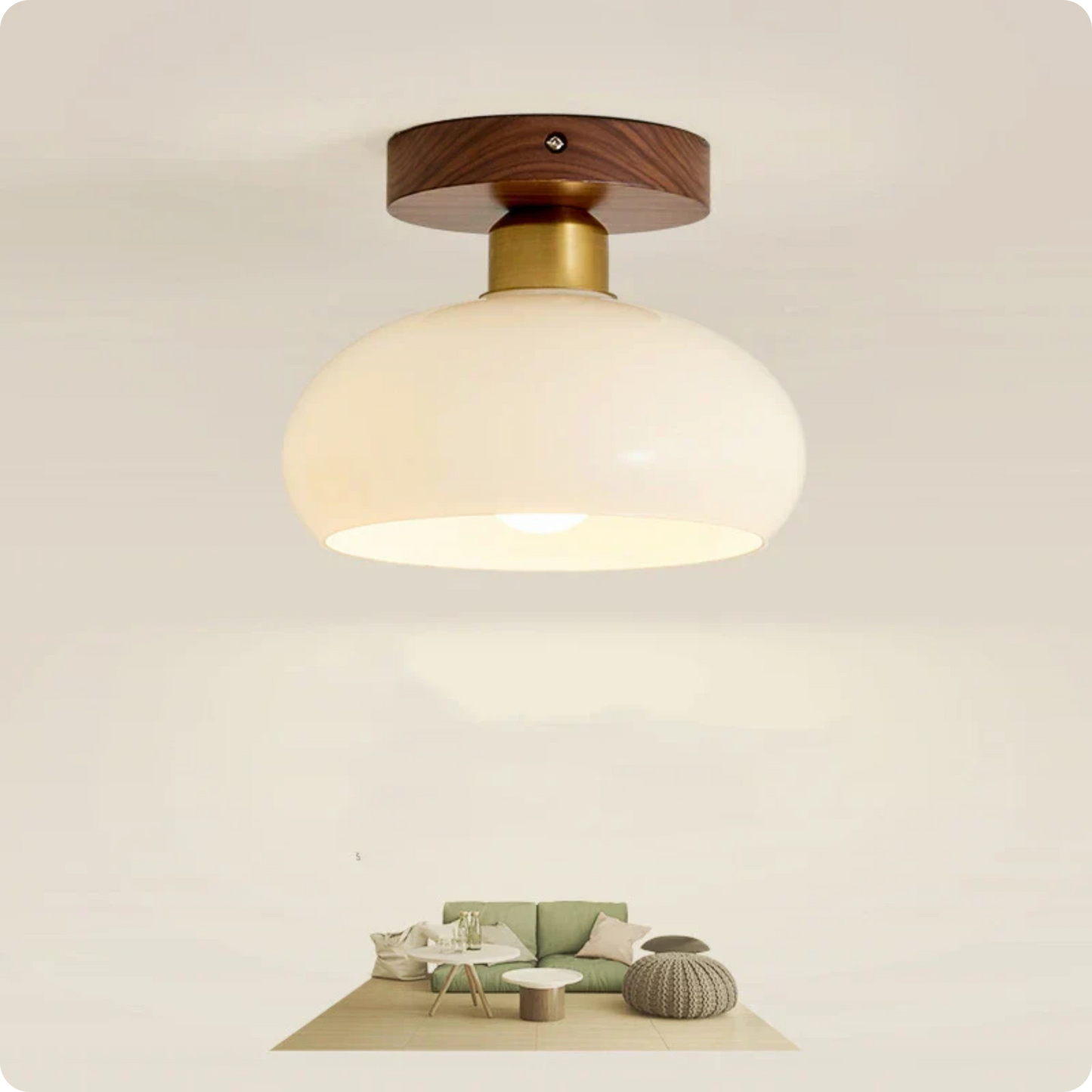 Plafonnier design laiton et verre dépoli – Lumière douce et chic - PlafonnierDeco