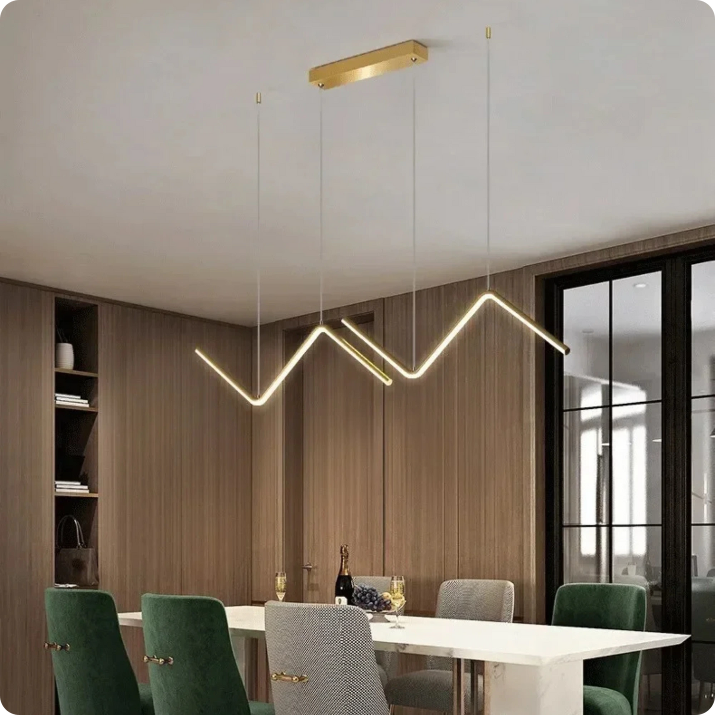 Plafonnier Moderne Forme Z à LED Dimmable - PlafonnierDeco