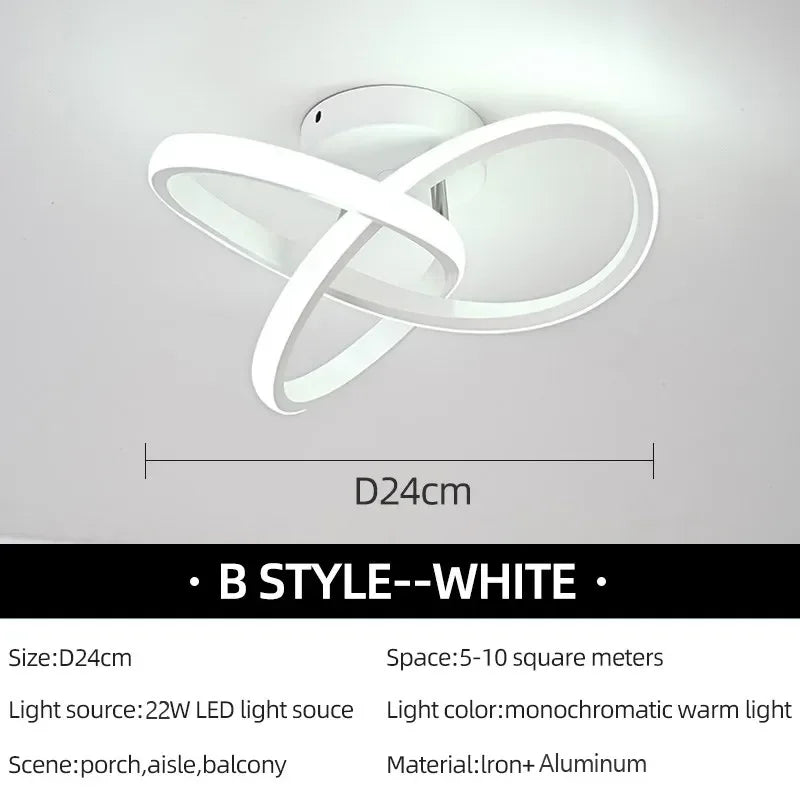 Plafonnier Moderne Acrylique Style Trèfle | LED Intensité Tricolore Réglable