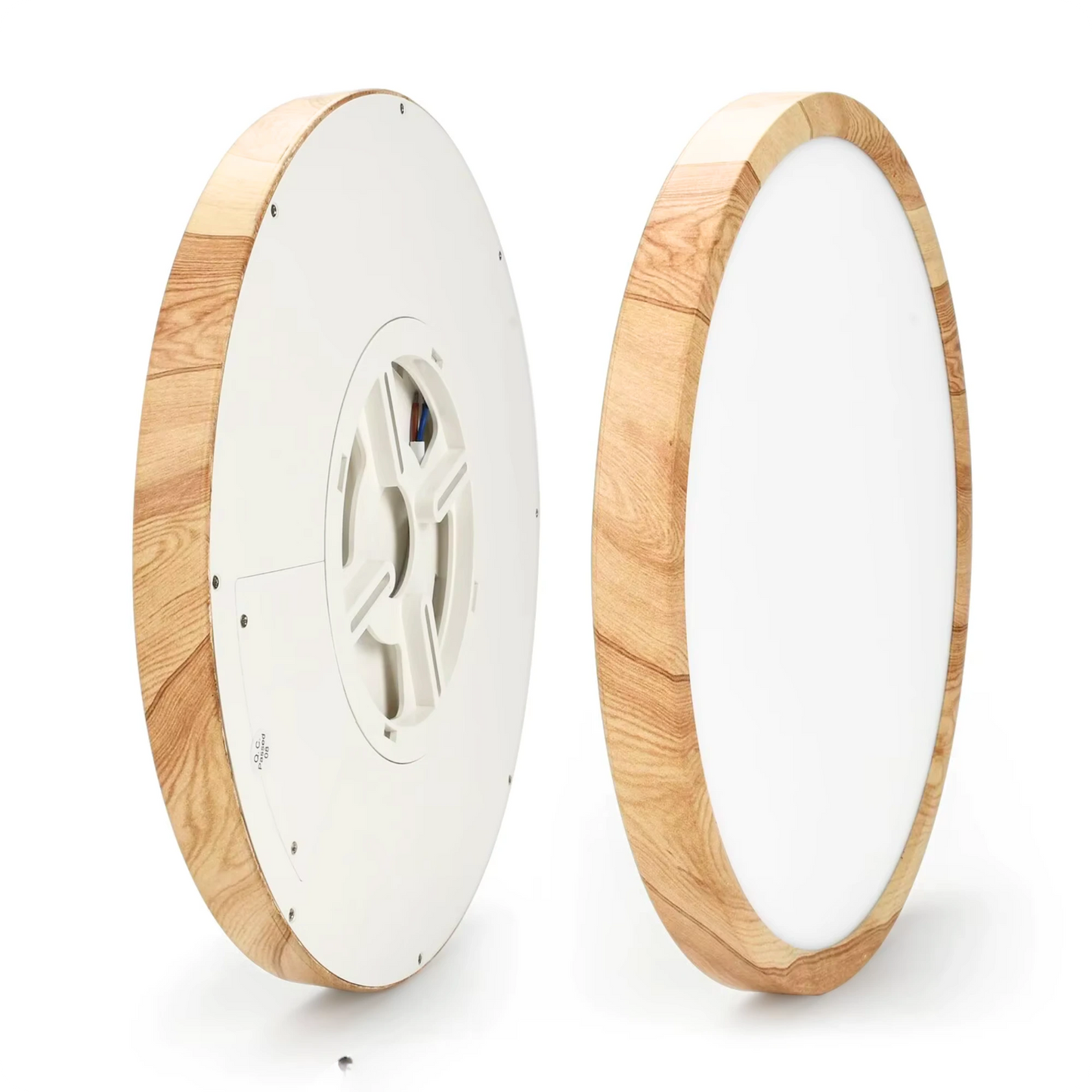 Plafonnier Rond Finition Bois LED | Températures de Couleur Ajustables - PlafonnierDeco