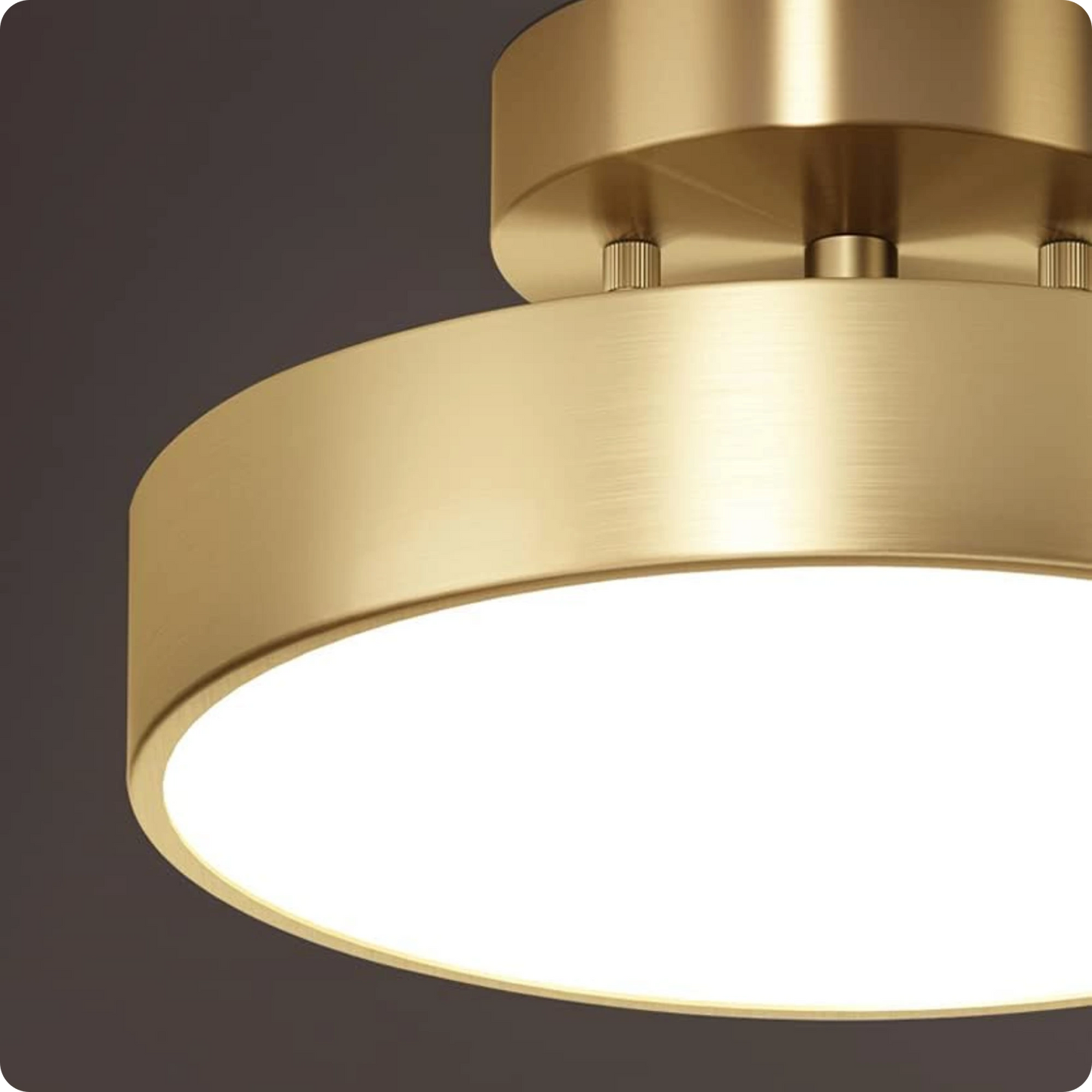 Plafonnier moderne cuivre brossé LED – Lumière chaleureuse et orientable - PlafonnierDeco