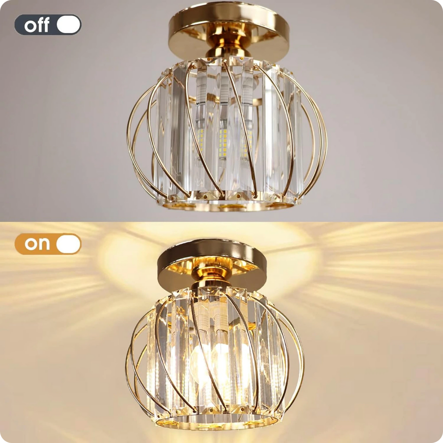 Plafonnier Métal et Verre au Look Contemporain pour Éclairage Accueillant - PlafonnierDeco