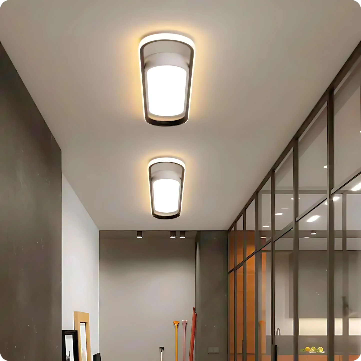 Plafonnier LED minimaliste moderne avec bandes lumineuses - PlafonnierDeco