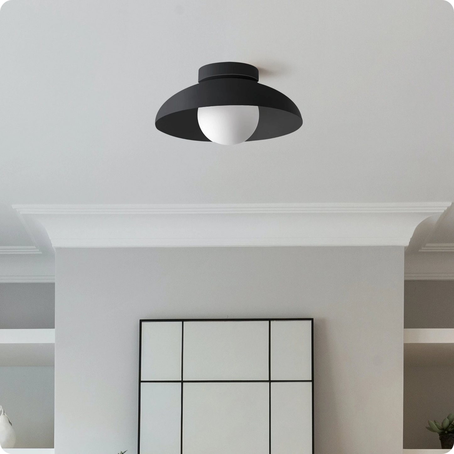 Plafonnier moderne en fer et verre avec style raffiné pour intérieur chic - PlafonnierDeco