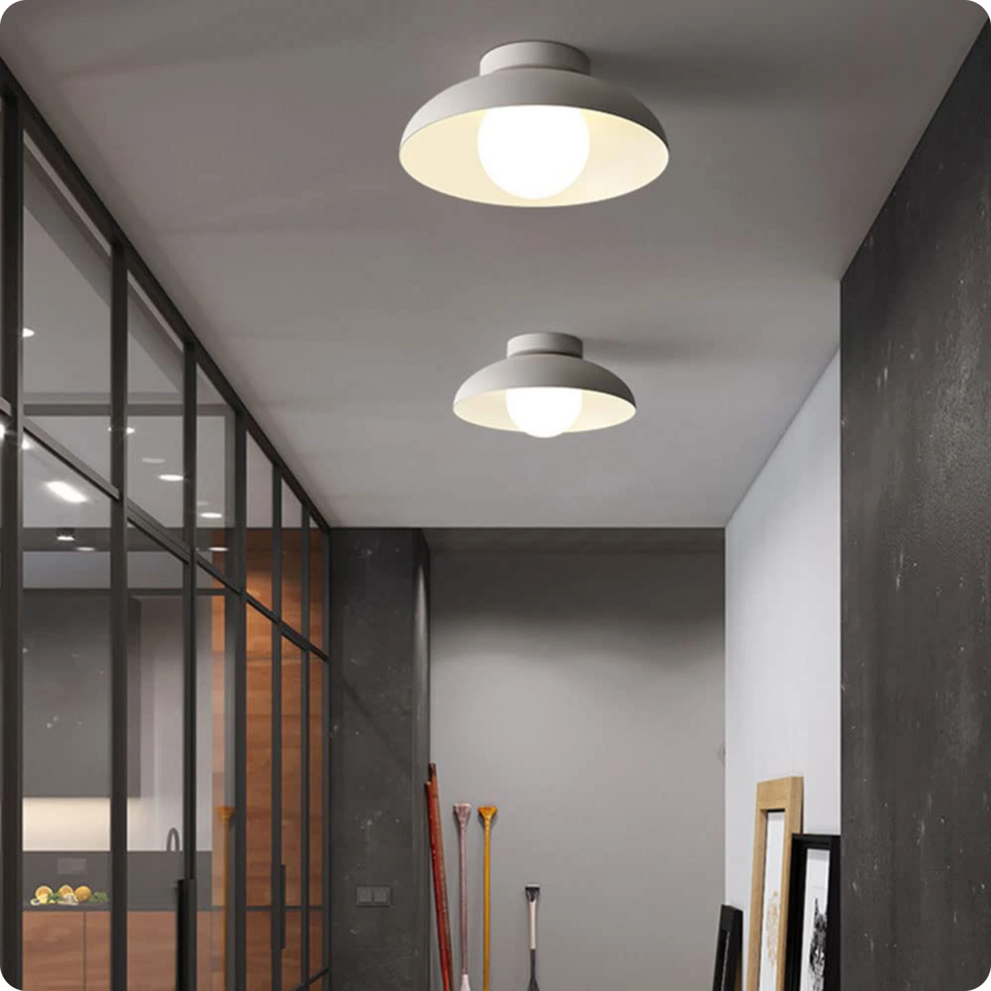Plafonnier moderne en fer et verre avec style raffiné pour intérieur chic - PlafonnierDeco