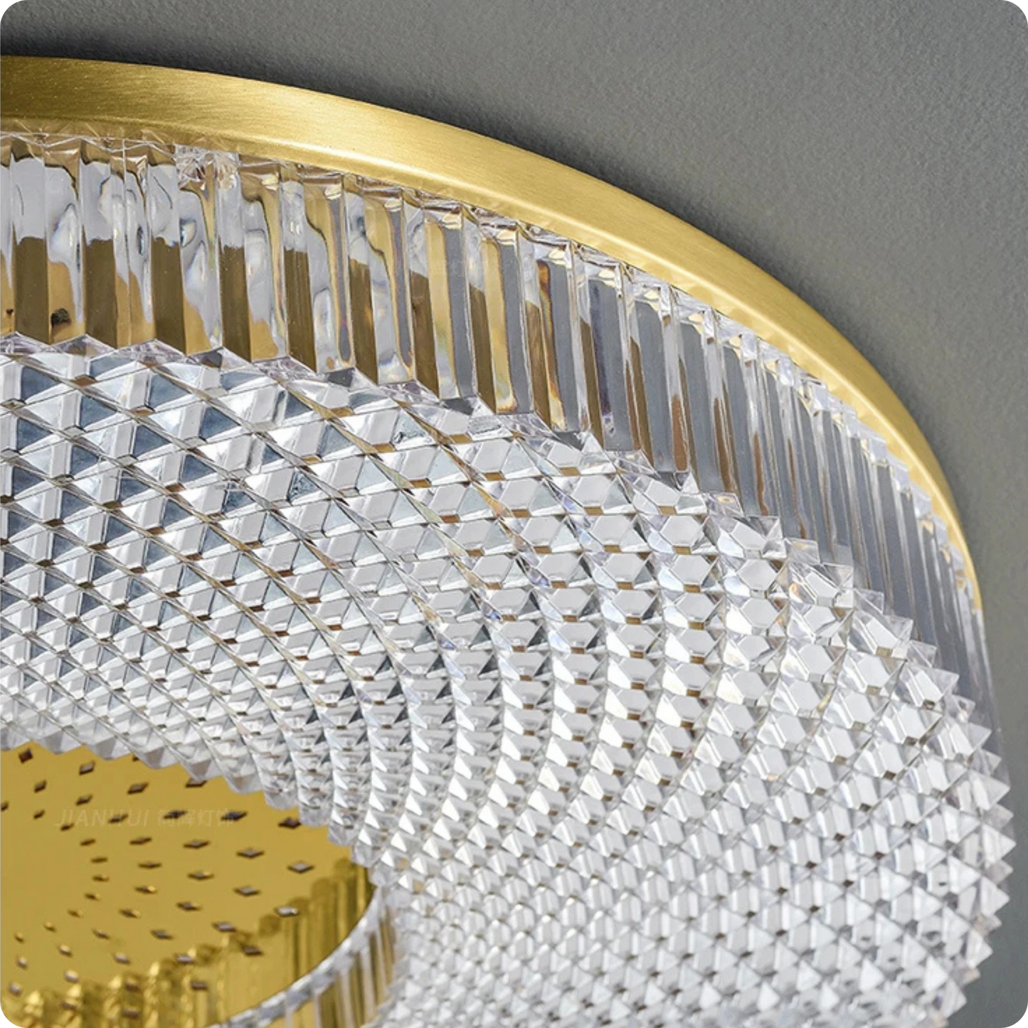 Plafonnier moderne en cuivre rond avec éclairage LED poli pour chambre - PlafonnierDeco