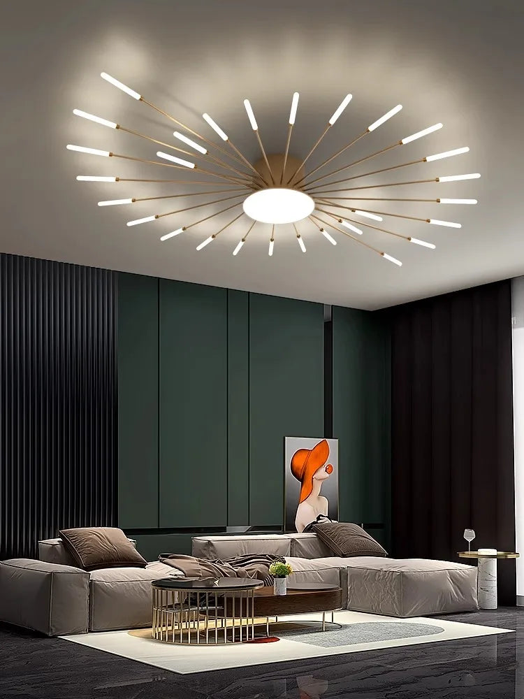Plafonnier LED Spirale Artificielle Acrylique Dimmable avec 12 Lumières Neutres