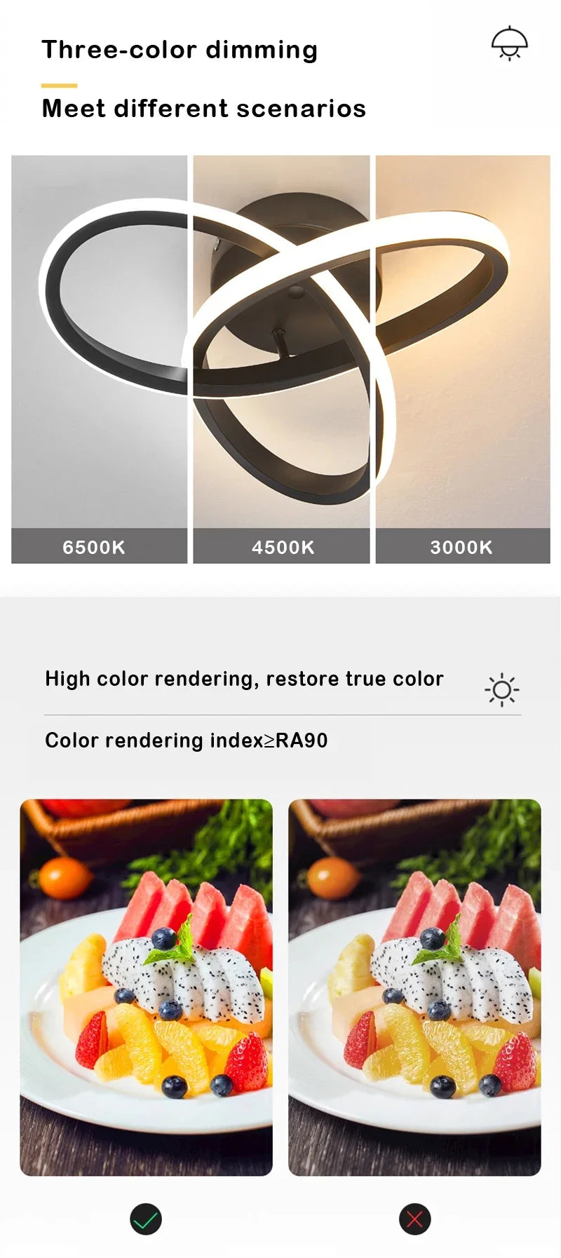 Plafonnier Moderne Forme Trèfle Aluminium & Silicone LED