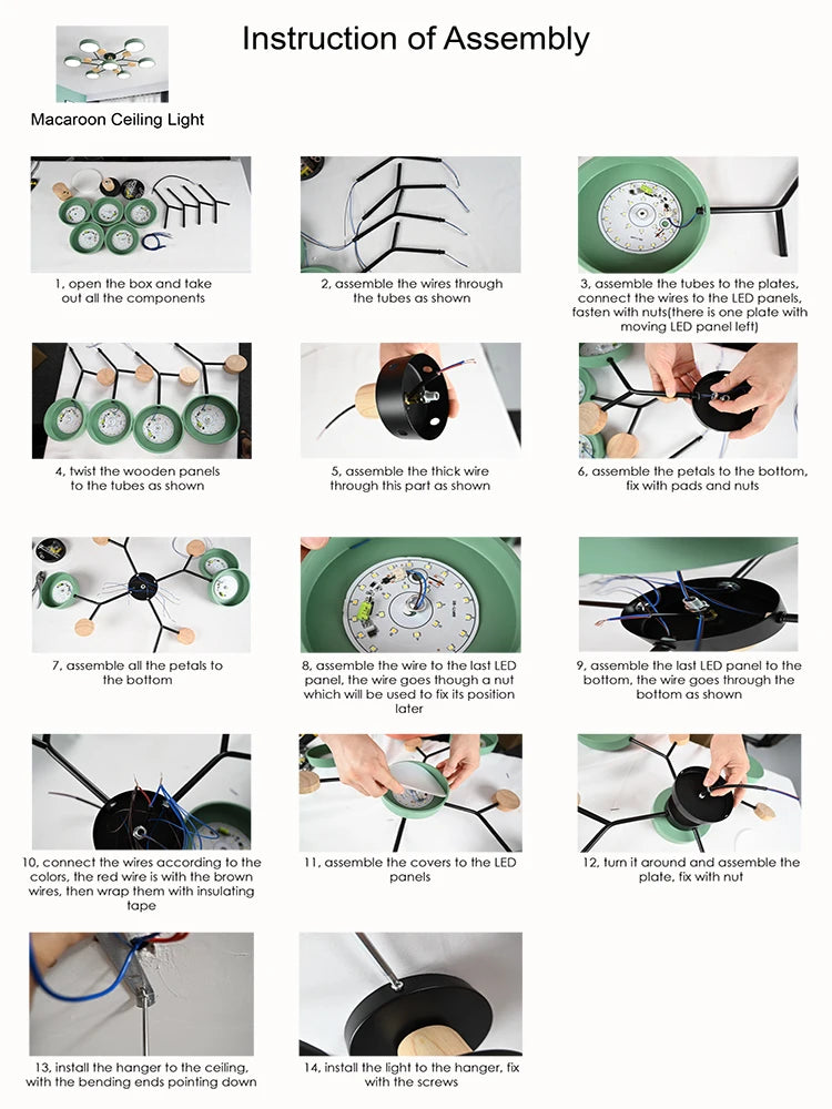 Plafonnier Moderne Design 5 Bras LED | Lumière à 3 Couleurs
