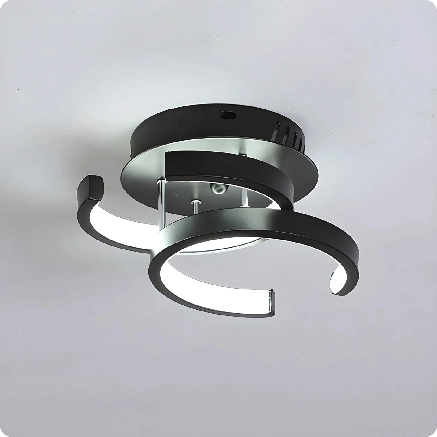 Plafonnier LED Moderne Fer Acrylique - Style Double C - PlafonnierDeco