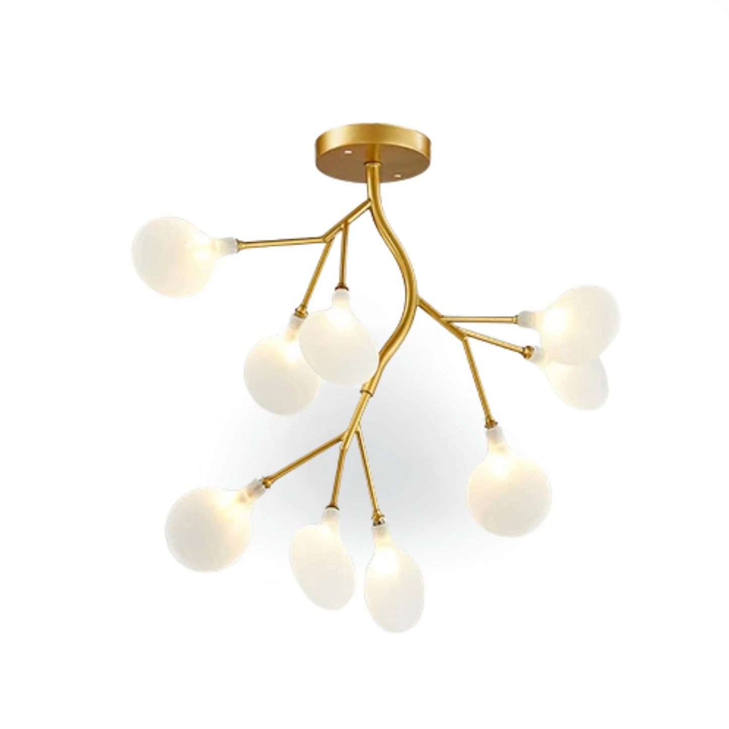 Plafonnier design contemporain avec têtes de fleurs LED - PlafonnierDeco
