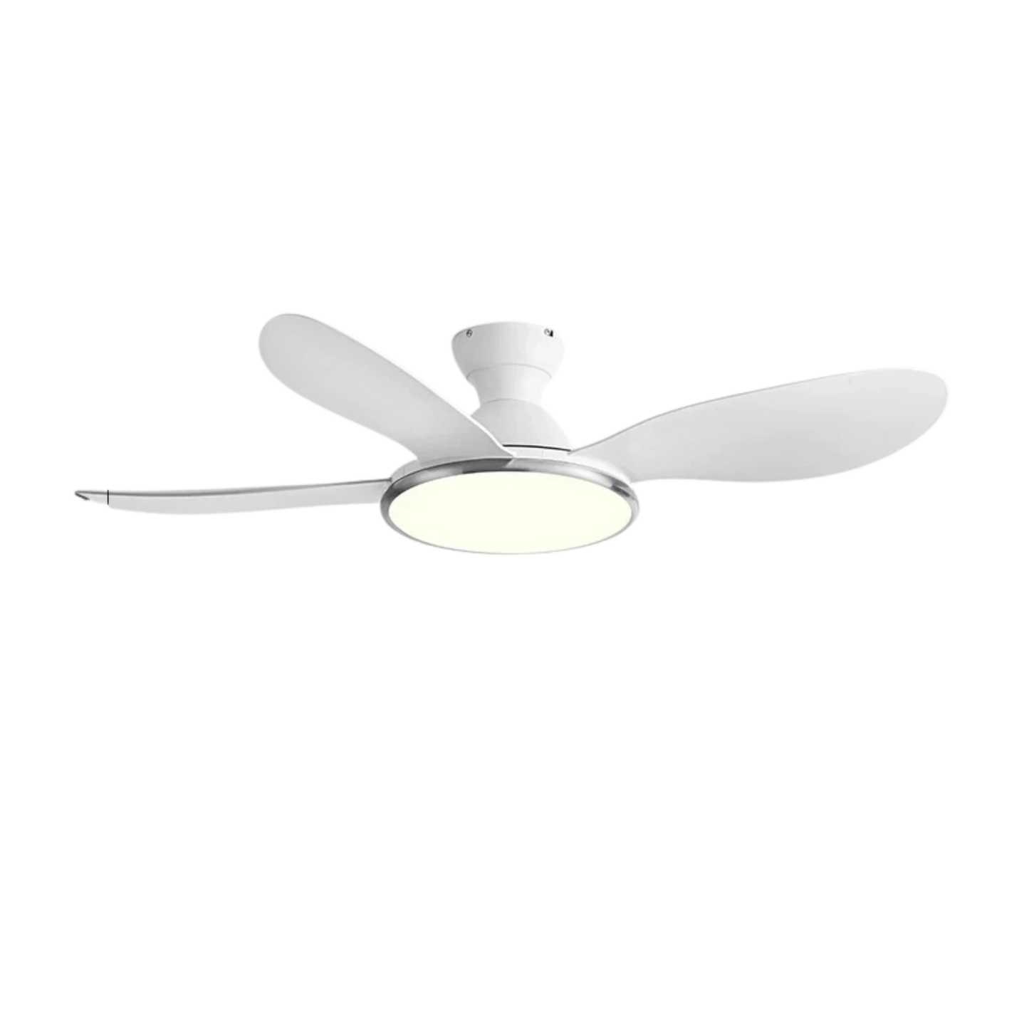 Plafonnier Ventilateur Moderne 5 Pales ABS LED 3 Couleurs Télécommande - PlafonnierDeco