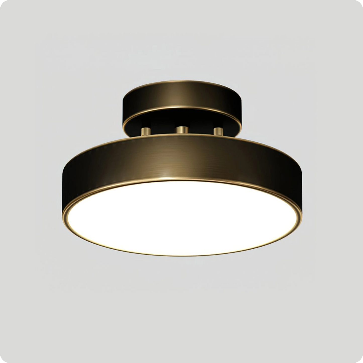 Plafonnier moderne cuivre brossé LED – Lumière chaleureuse et orientable - PlafonnierDeco