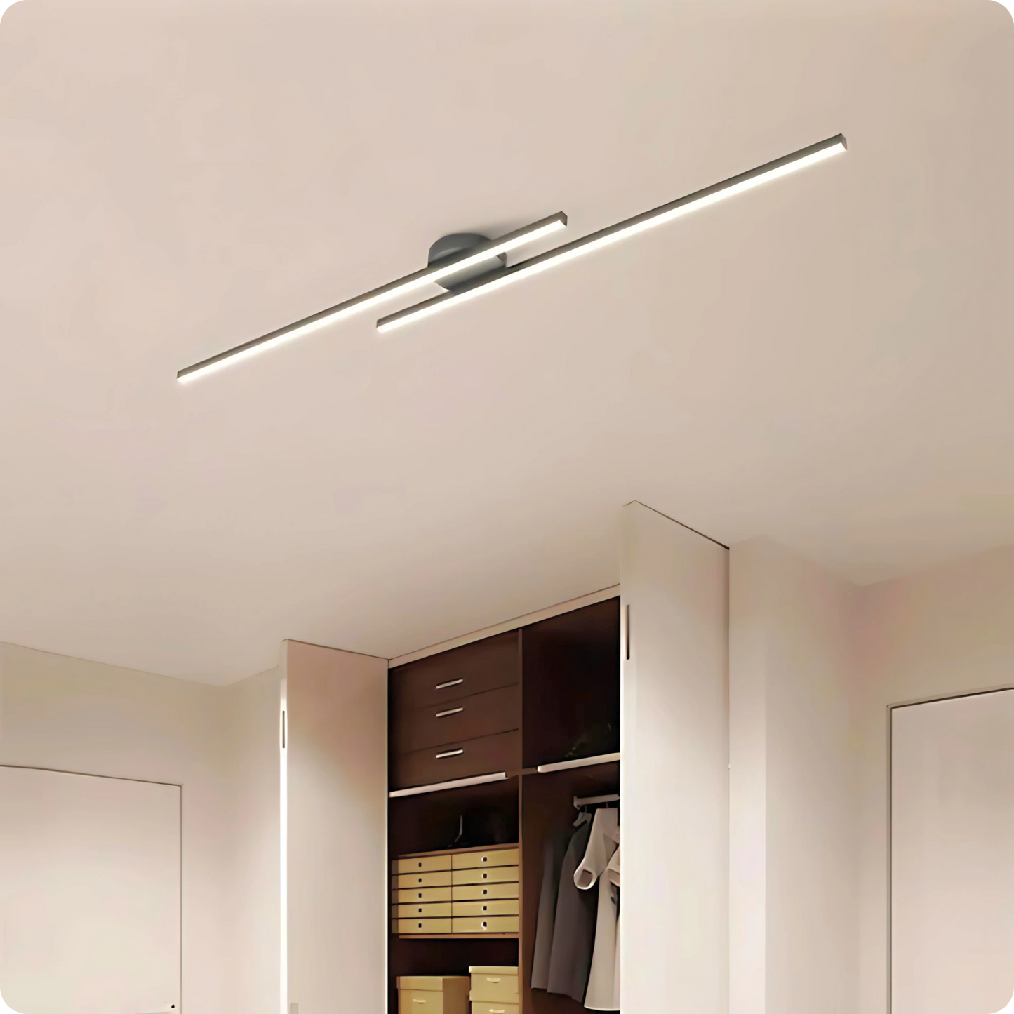 Plafonnier Barre LED Noir Mat - Intensité Ajustable - PlafonnierDeco