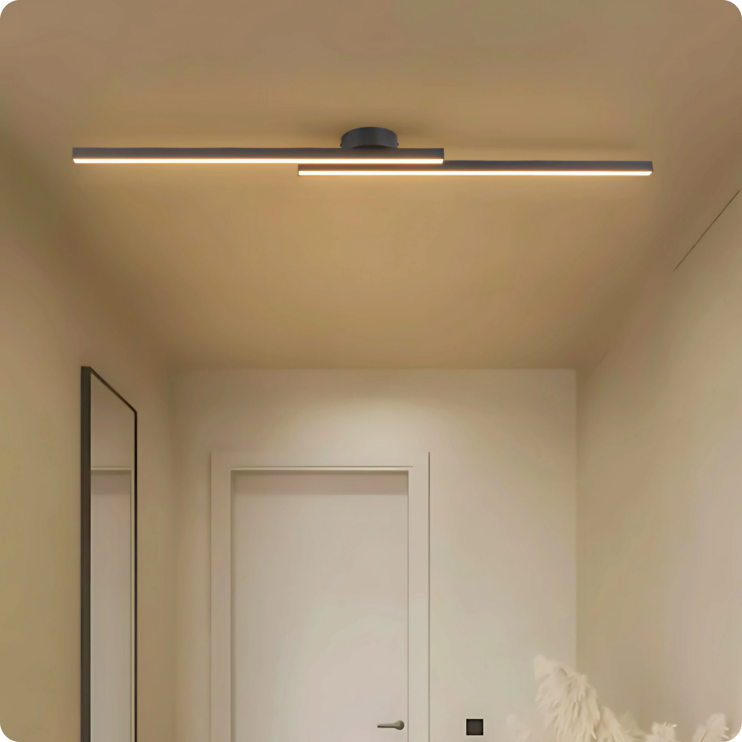 Plafonnier Barre LED Noir Mat - Intensité Ajustable - PlafonnierDeco