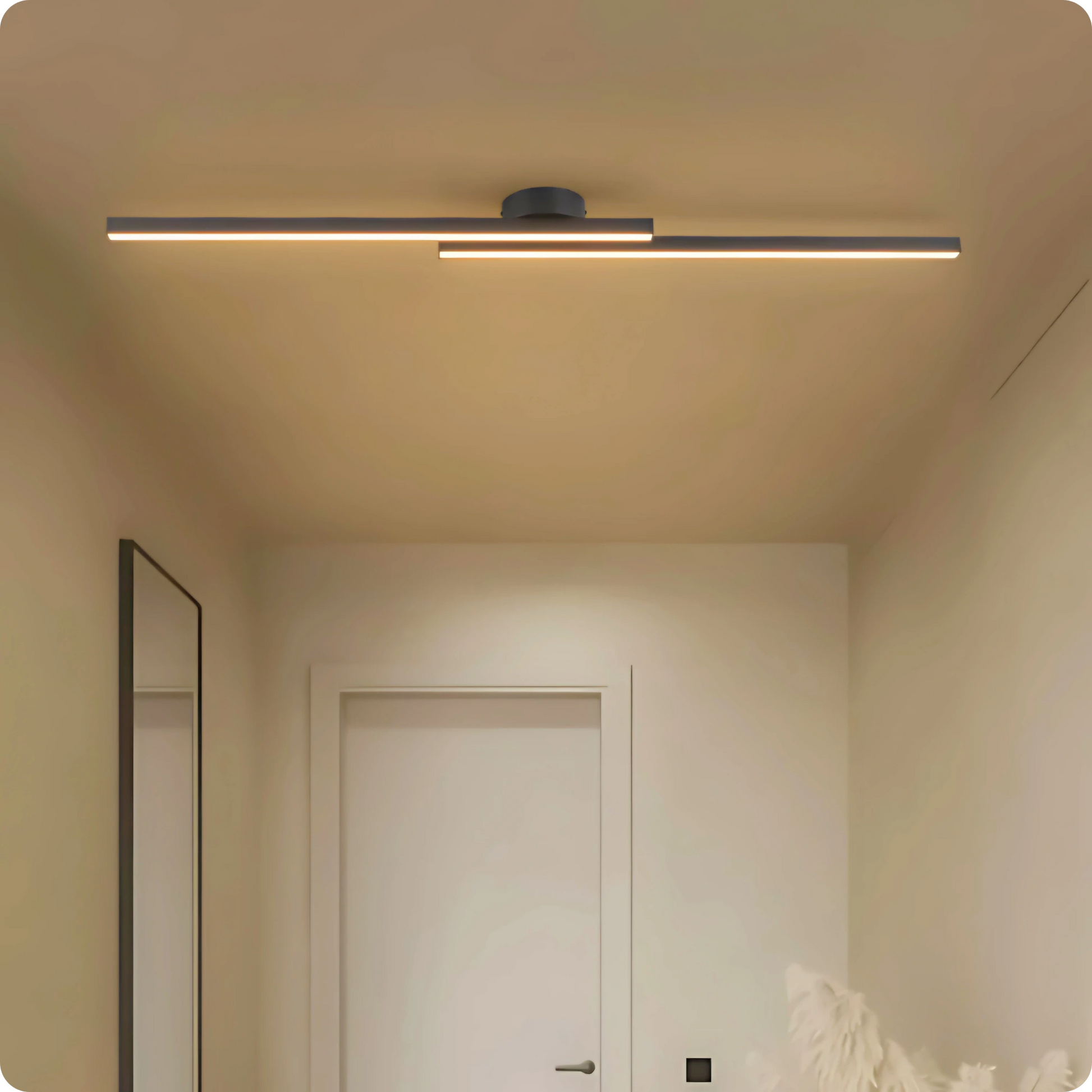 Plafonnier Barre LED Noir Mat - Intensité Ajustable - PlafonnierDeco