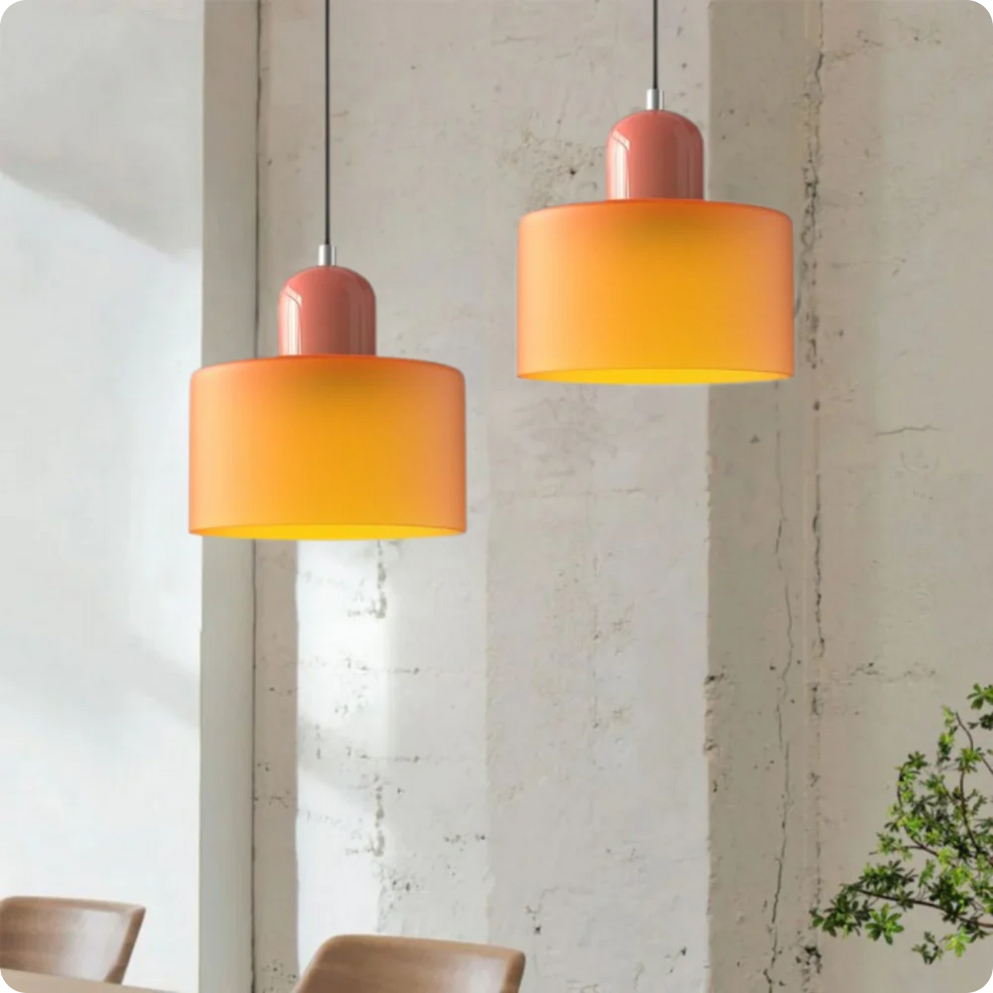 Plafonnier Design Verre Vert Fumé en Suspension Longue LED E27 - PlafonnierDeco