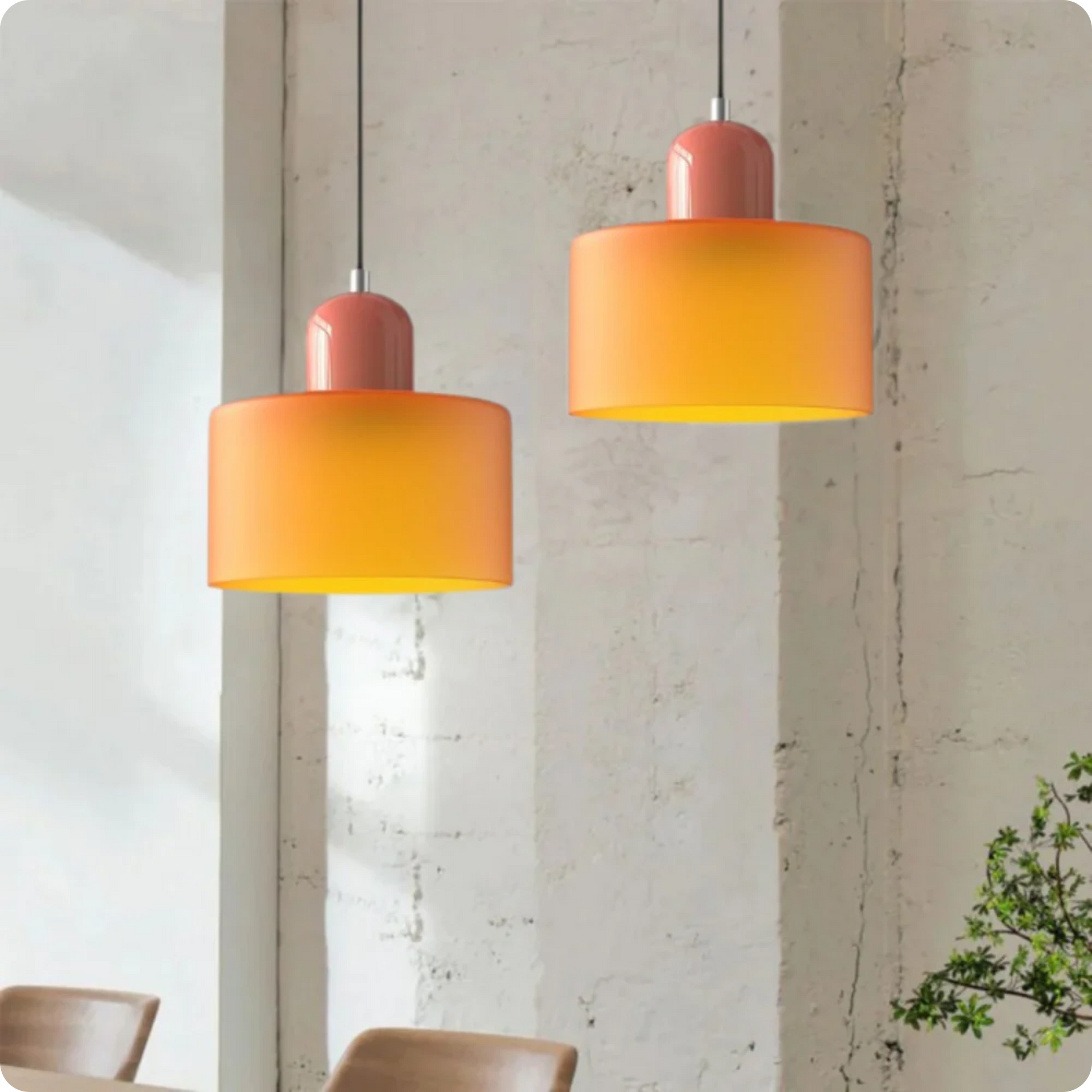 Plafonnier Design Verre Vert Fumé en Suspension Longue LED E27 - PlafonnierDeco