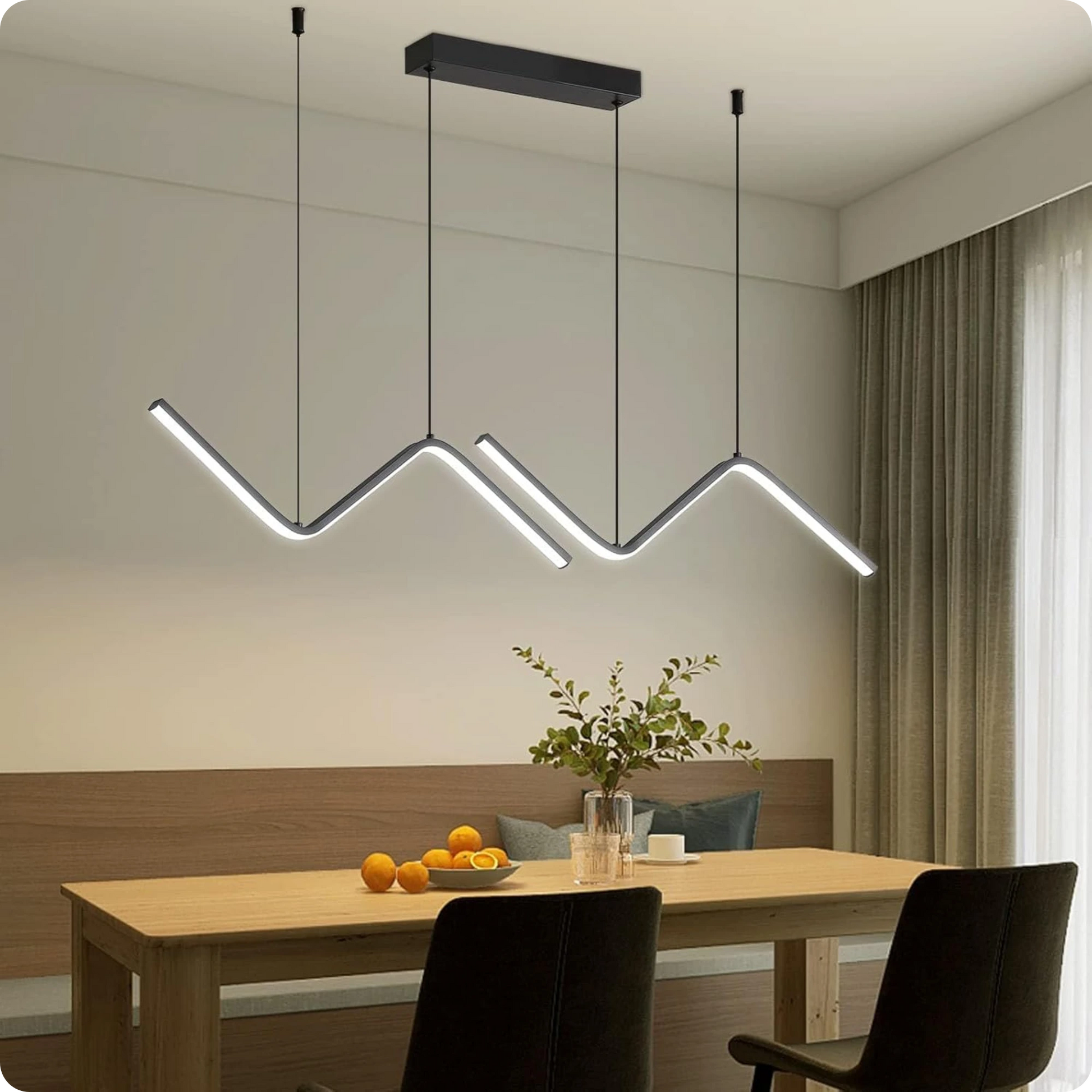 Plafonnier Moderne Forme Z à LED Dimmable - PlafonnierDeco