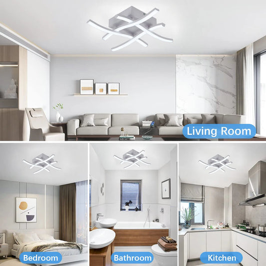 Plafonnier Métal Acrylique Moderne | Protection Oculaire LED