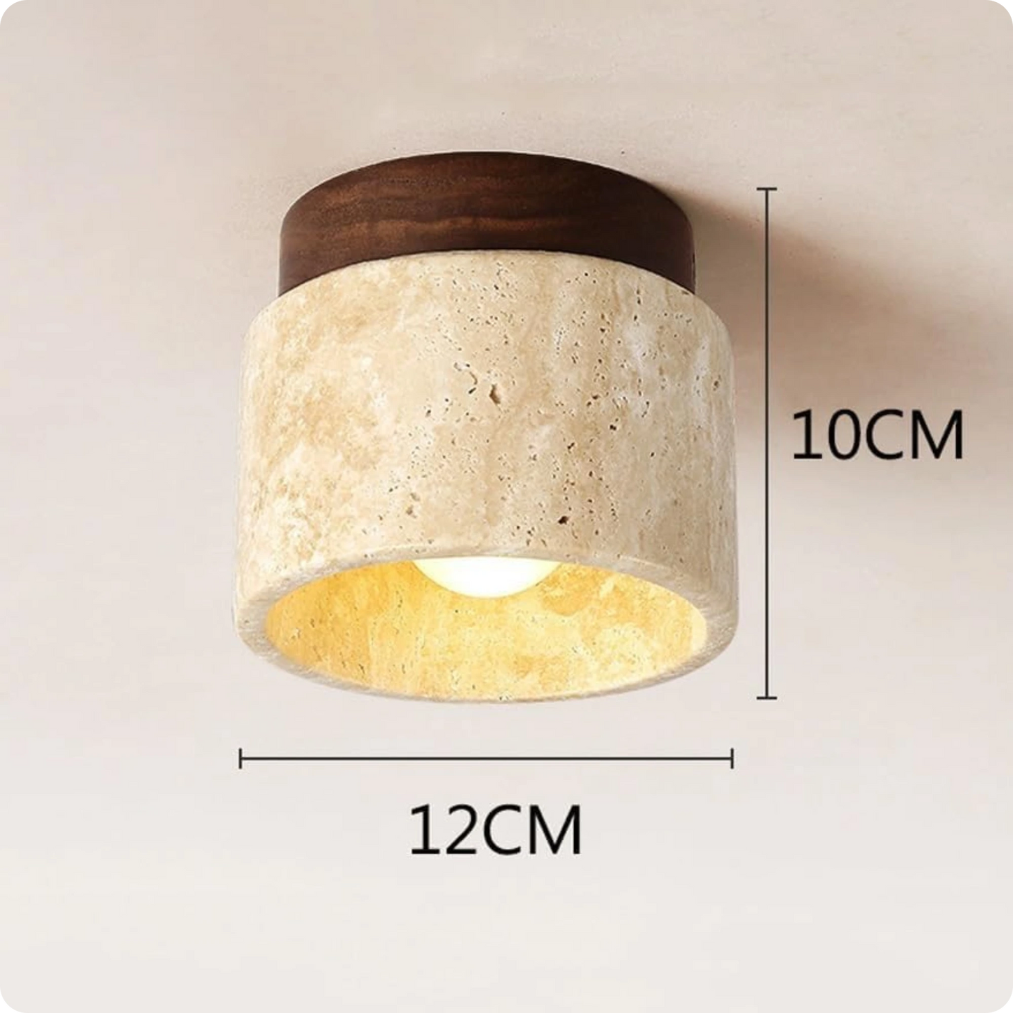 Plafonnier en marbre naturel avec éclairage LED éco-énergétique - PlafonnierDeco