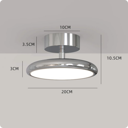 Plafonnier design rond en aluminium avec lumière réglable et douce - PlafonnierDeco