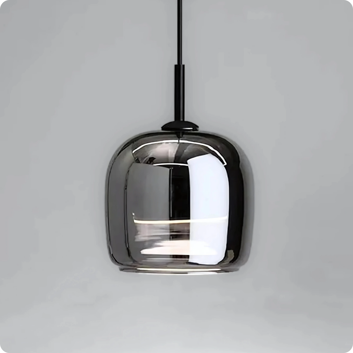 Plafonnier Suspension Design Verre Fumé LED à Intensité Réglable - PlafonnierDeco
