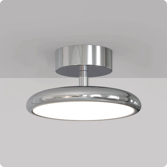 Plafonnier design rond en aluminium avec lumière réglable et douce - PlafonnierDeco