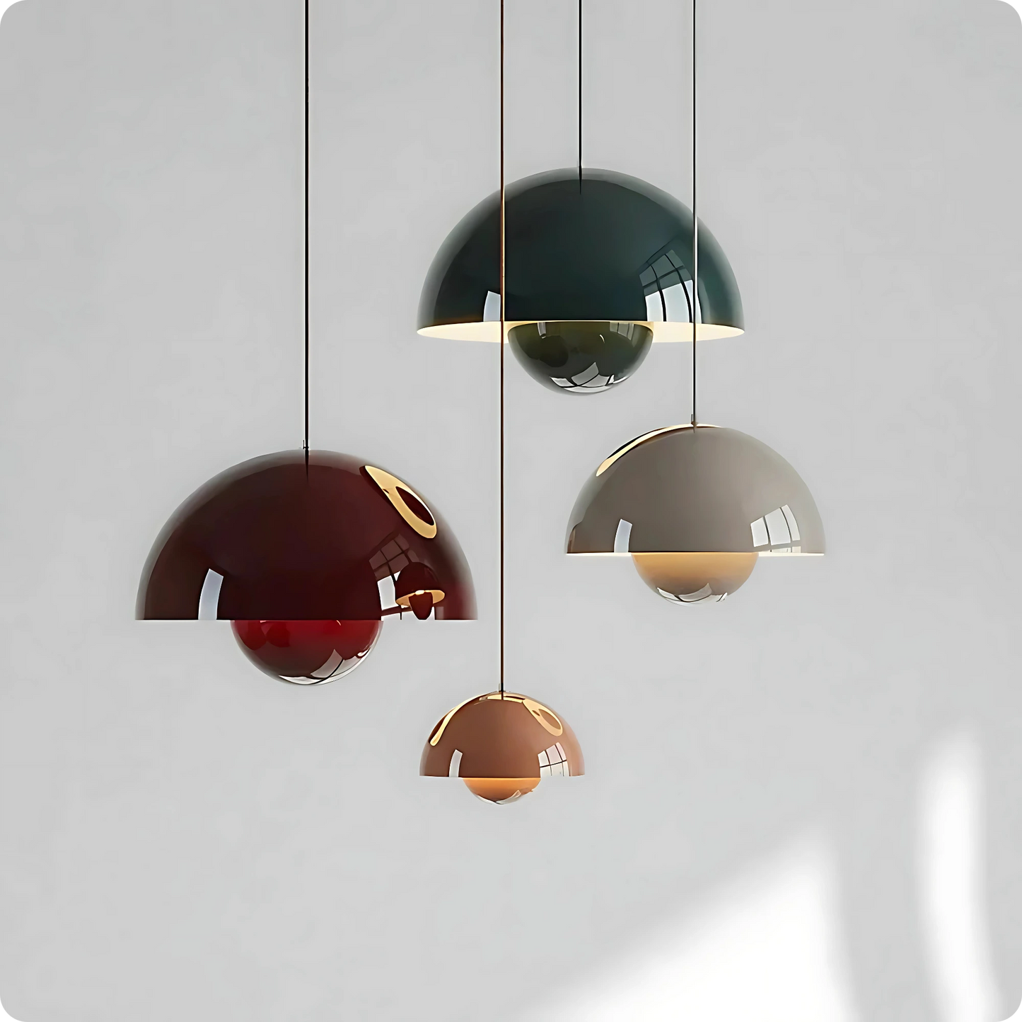 Plafonnier LED Suspendu Style Bourgeon en Métal Peint Multicolore - PlafonnierDeco
