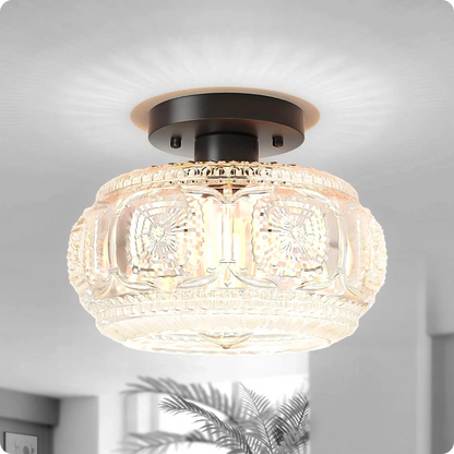 Plafonnier moderne en verre au design épuré pour une ambiance élégante - PlafonnierDeco