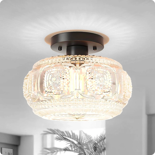 Plafonnier moderne en verre au design épuré pour une ambiance élégante - PlafonnierDeco