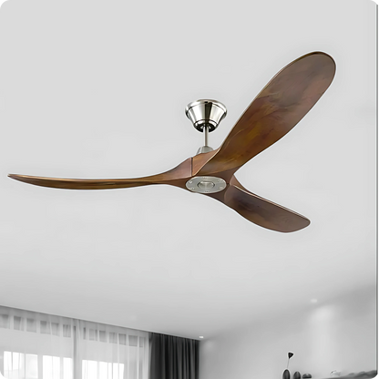 Plafonnier Ventilateur Design Grand Format Bois à Télécommande - PlafonnierDeco