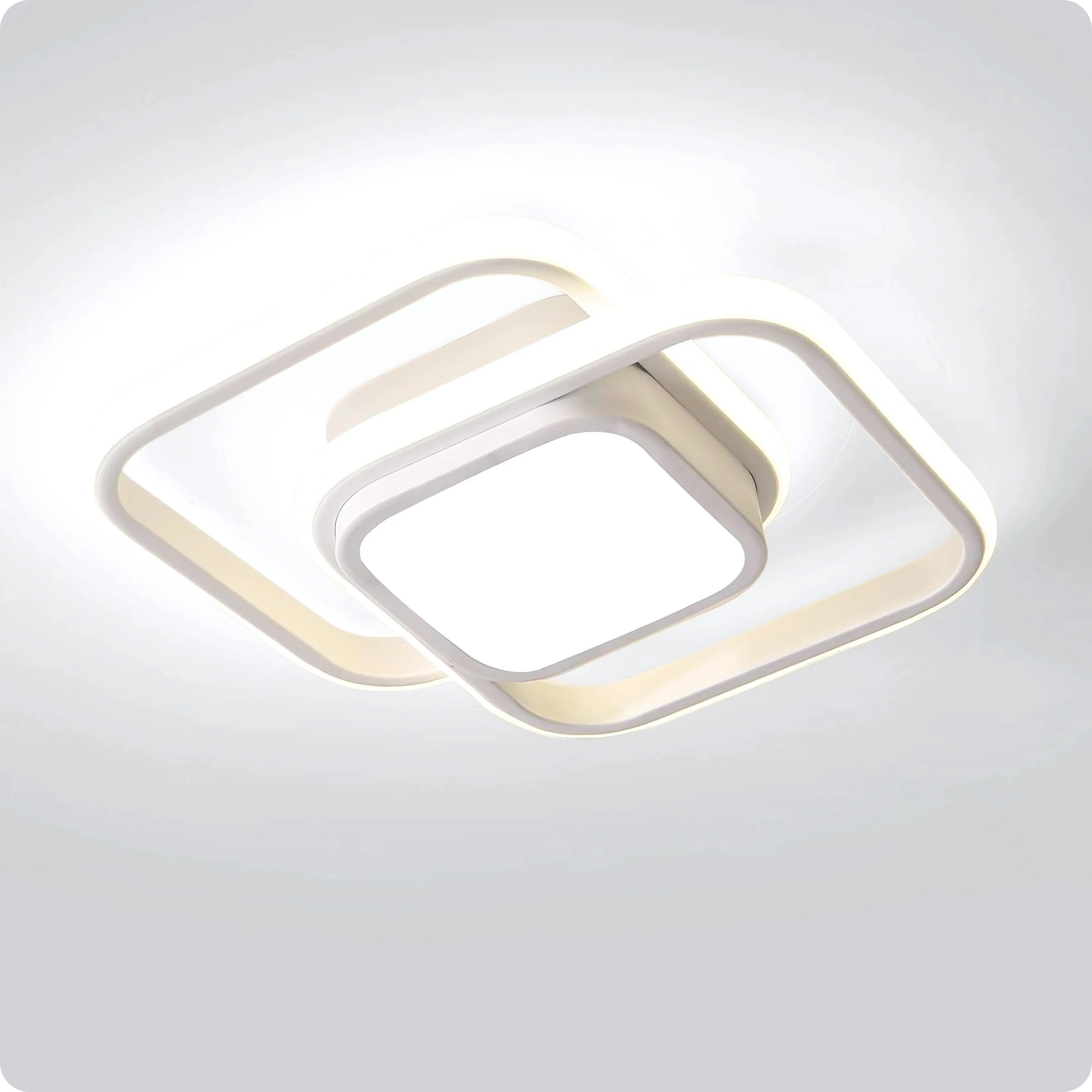 Plafonnier LED Moderne Blanc Métal Acrylique Compact - PlafonnierDeco