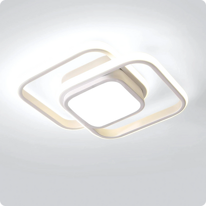 Plafonnier LED Moderne Blanc Métal Acrylique Compact - PlafonnierDeco