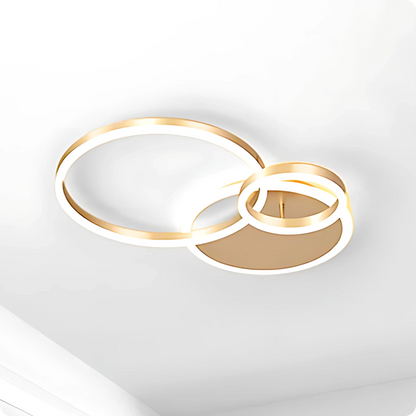 Plafonnier Design à Anneaux Circulaires Multiples | Semi-encastré - PlafonnierDeco