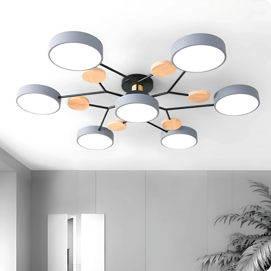 Plafonnier Moderne Design 5 Bras LED | Lumière à 3 Couleurs - PlafonnierDeco