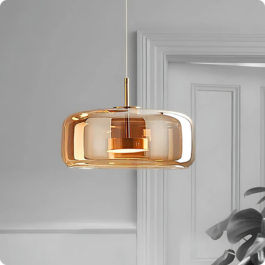 Plafonnier Verre Fumé Suspendu LED pour Ambiance Moderne - PlafonnierDeco