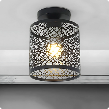 Plafonnier design en métal noir pour un style rétro et raffiné