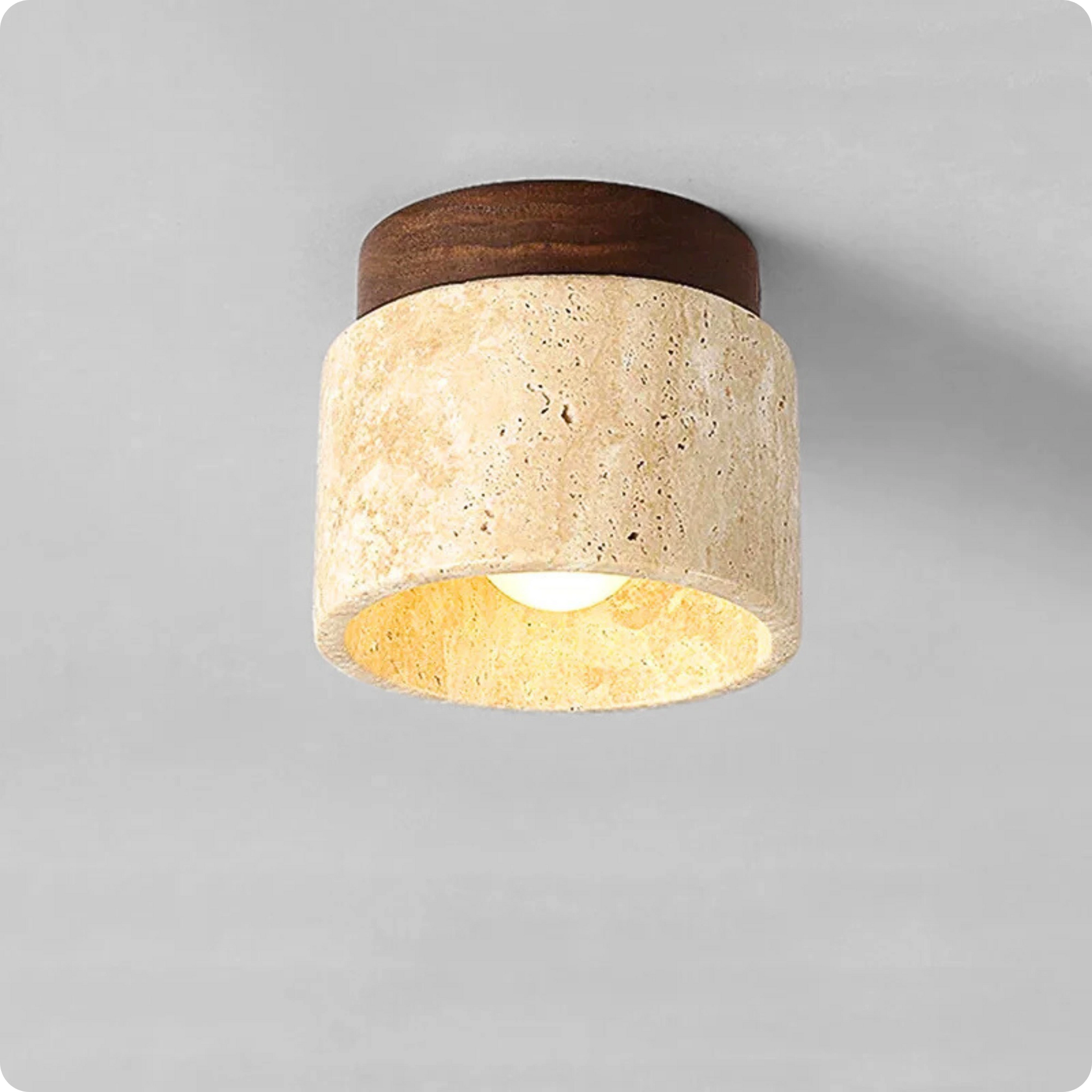 Plafonnier en marbre naturel avec éclairage LED éco-énergétique - PlafonnierDeco