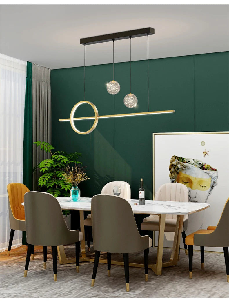 Suspension LED Design Contemporain Métal Dimmable Grand Espace