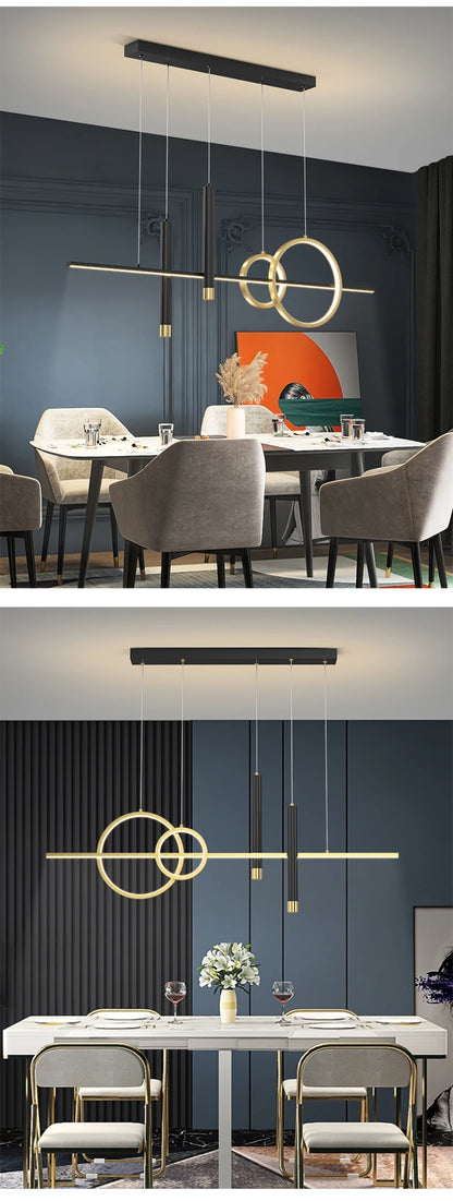 Suspension LED Design Contemporain Métal Dimmable Grand Espace
