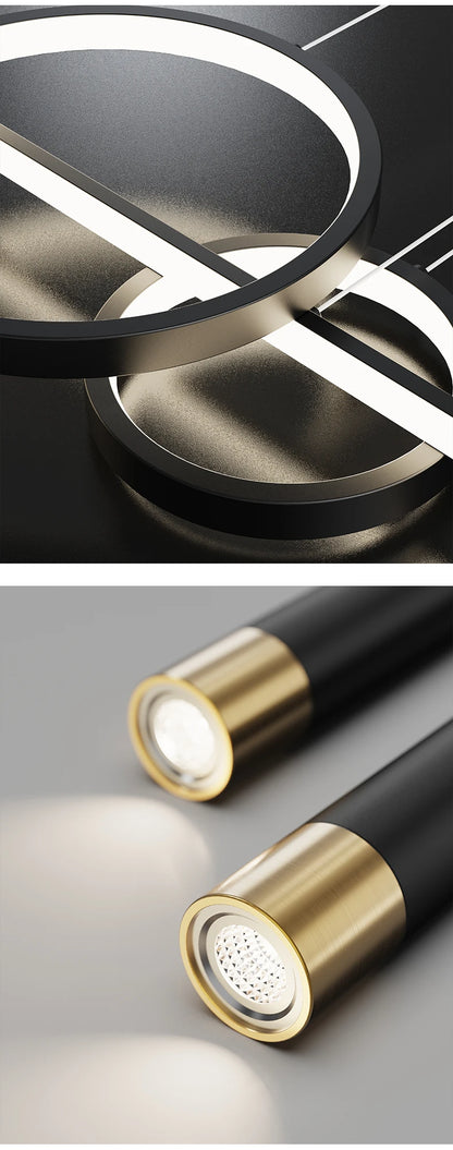 Suspension LED Design Contemporain Métal Dimmable Grand Espace