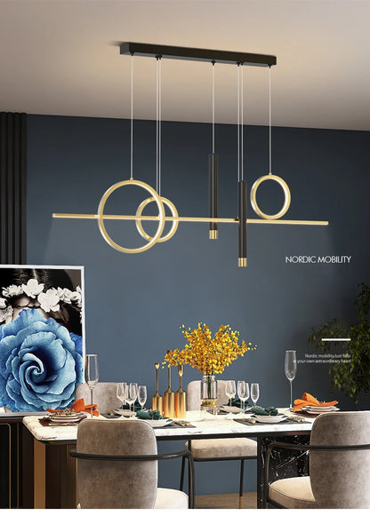 Suspension LED Design Contemporain Métal Dimmable Grand Espace
