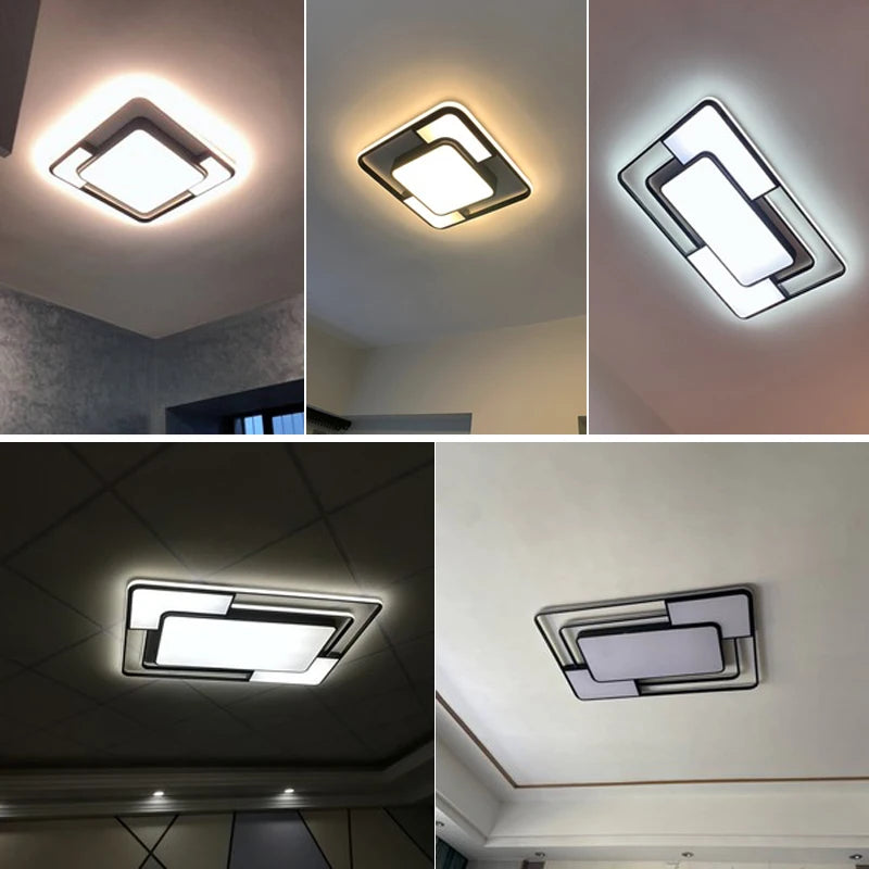 Plafonnier LED Moderne Métal Dimmable + Télécommande