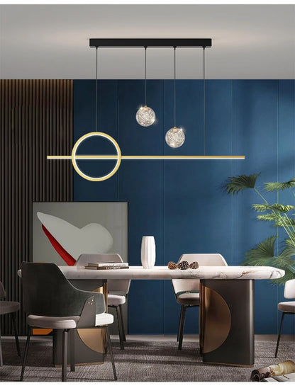 Suspension LED Design Contemporain Métal Dimmable Grand Espace