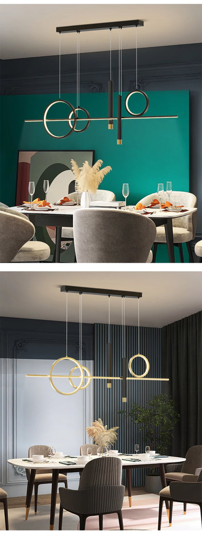 Suspension LED Design Contemporain Métal Dimmable Grand Espace
