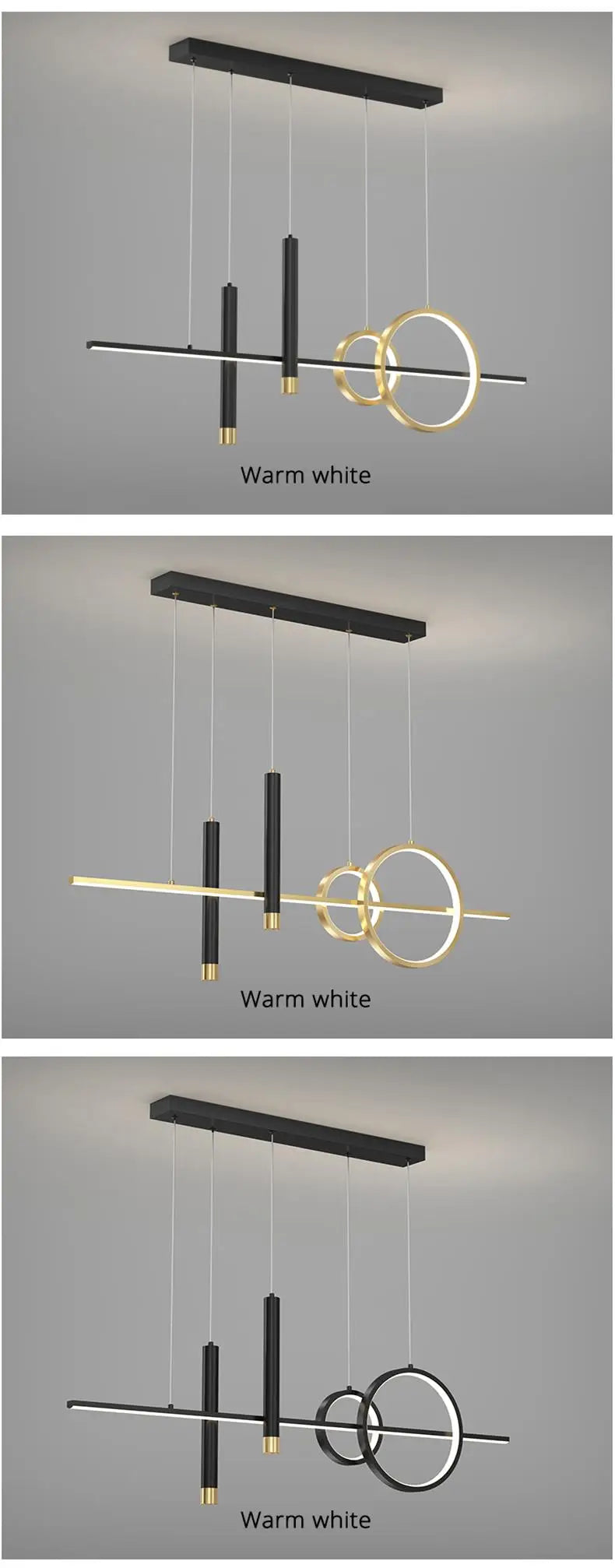 Suspension LED Design Contemporain Métal Dimmable Grand Espace