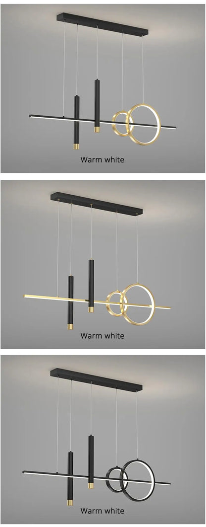 Suspension LED Design Contemporain Métal Dimmable Grand Espace