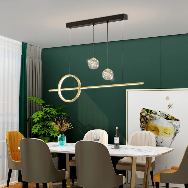 Suspension LED Design Contemporain Métal Dimmable Grand Espace